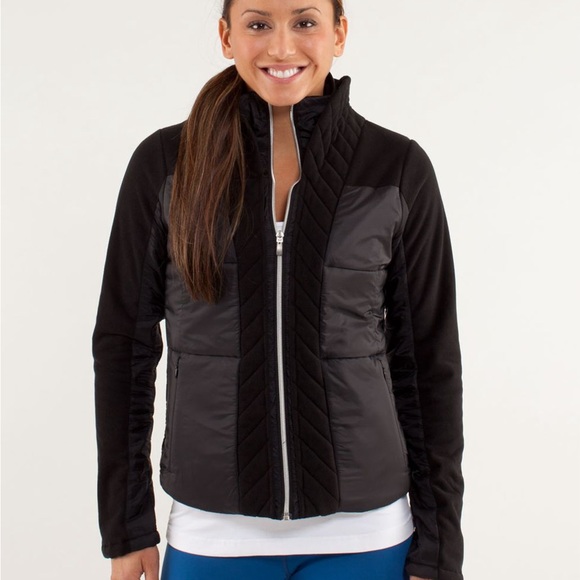 lululemon athletica Jackets & Blazers - Lululemon St. Moritz Black Fleece & Puffer Jacket size 12